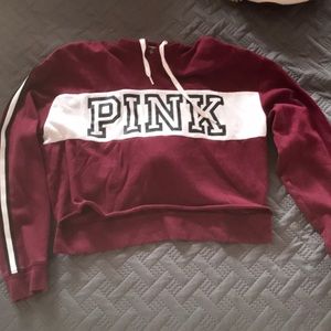 PINK Cropped Hoodie